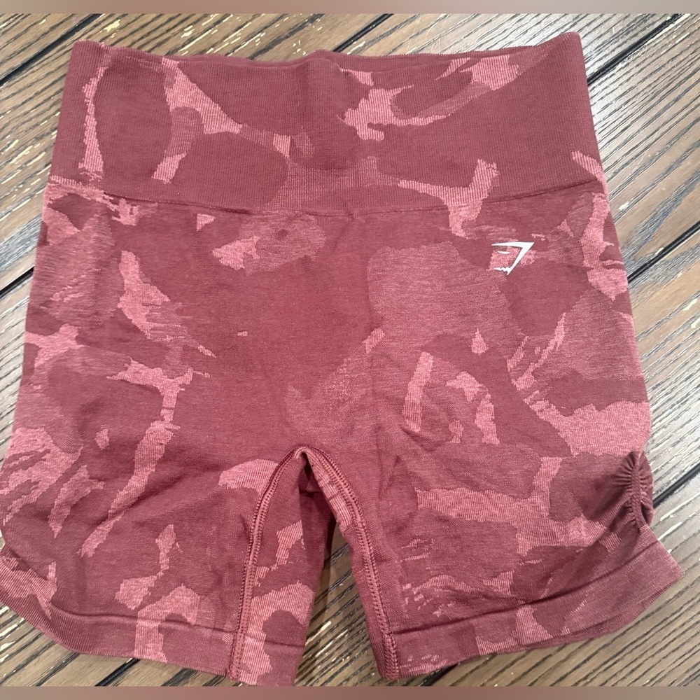 Gymshark Pink Camouflage Bike Shorts